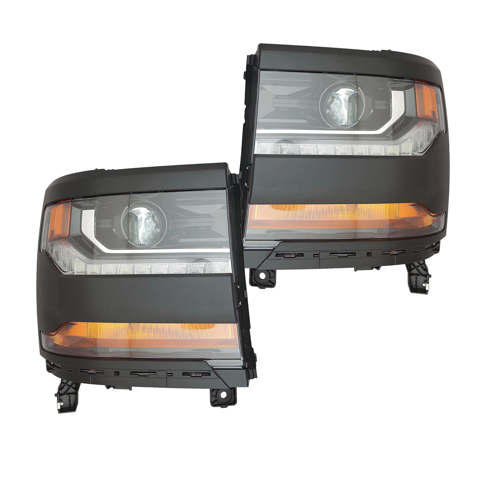 Headlight Set For 16-18 Chevrolet Silverado 1500, 19 Chevrolet Silverado 1500 LD
