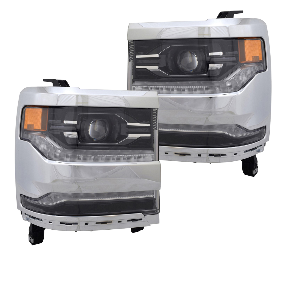 Headlight Set For 16-18 Chevrolet Silverado 1500