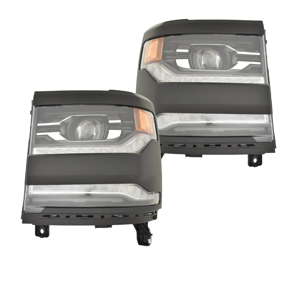 Headlight Set For 16-18 Chevrolet Silverado 1500