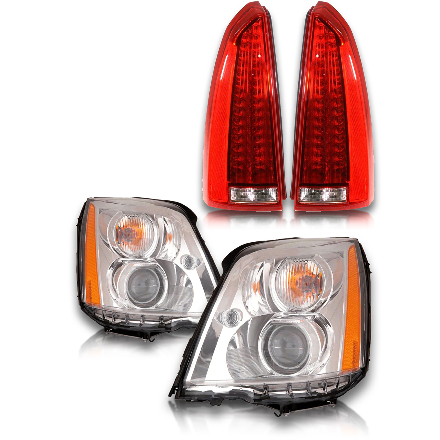 Headlight Set For 06-11 Cadillac DTS