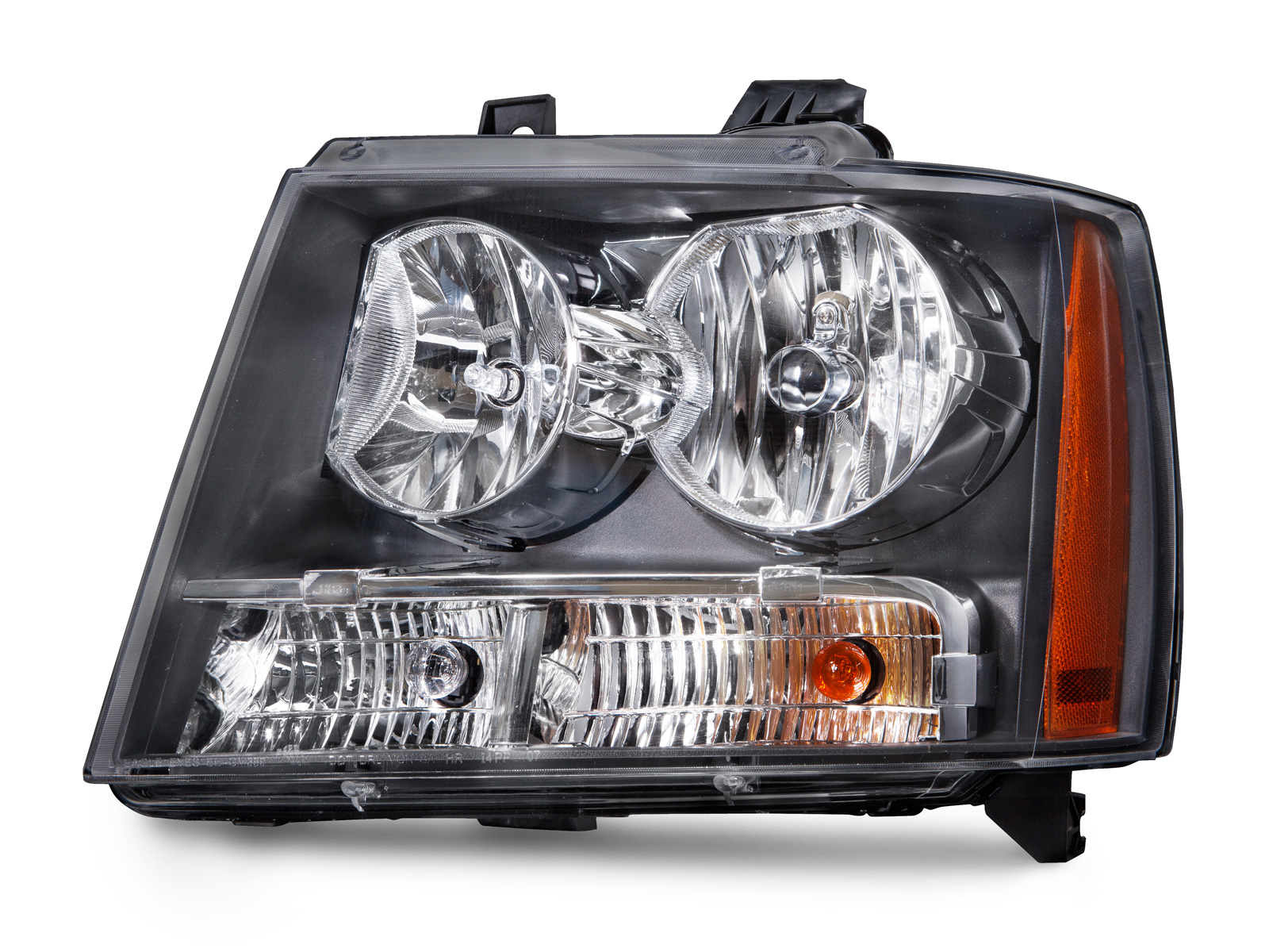Left Driver Side Headlight For 07-13 Chevrolet Avalanche, 07-14 Chevrolet Suburban 1500, 07-13 Chevrolet Suburban 2500, 07-14 Chevrolet Tahoe; CAPA Certified