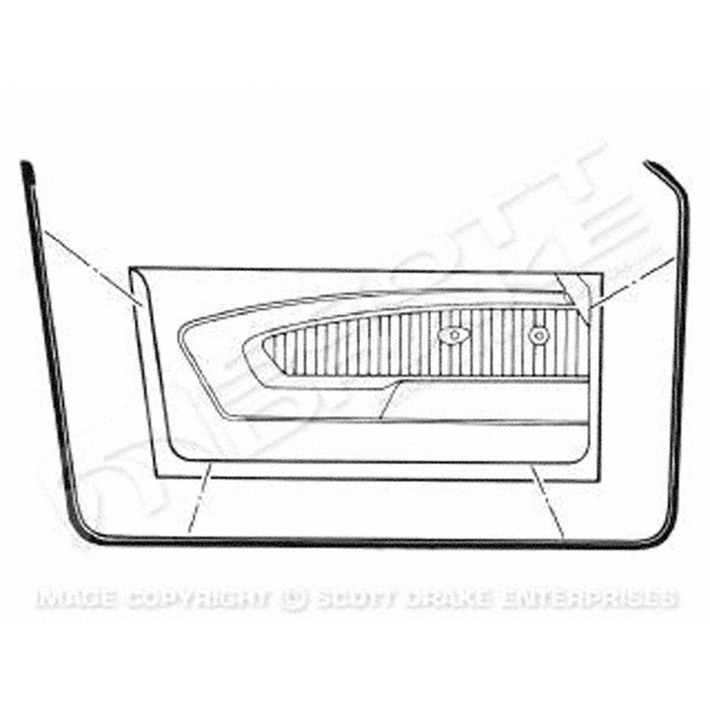 Door Seal & Weatherstrip Set For 64-66 Ford GT40, 64-66 Ford Mustang