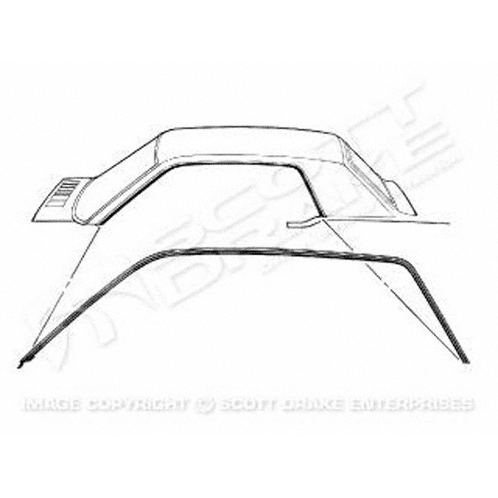 Roof Panel Set For 64-66 Ford GT40, 64-66 Ford Mustang, 67-68 Mercury Cougar