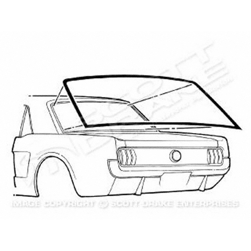 Windshield For 64-68 Ford GT40, 64-68 Ford Mustang