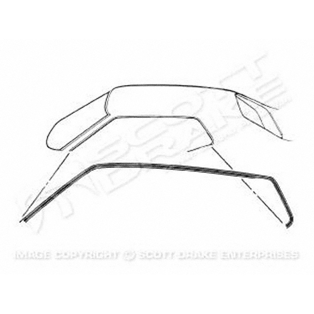 Roof Panel Set For 71-73 Ford Mustang, 71-73 Mercury Cougar