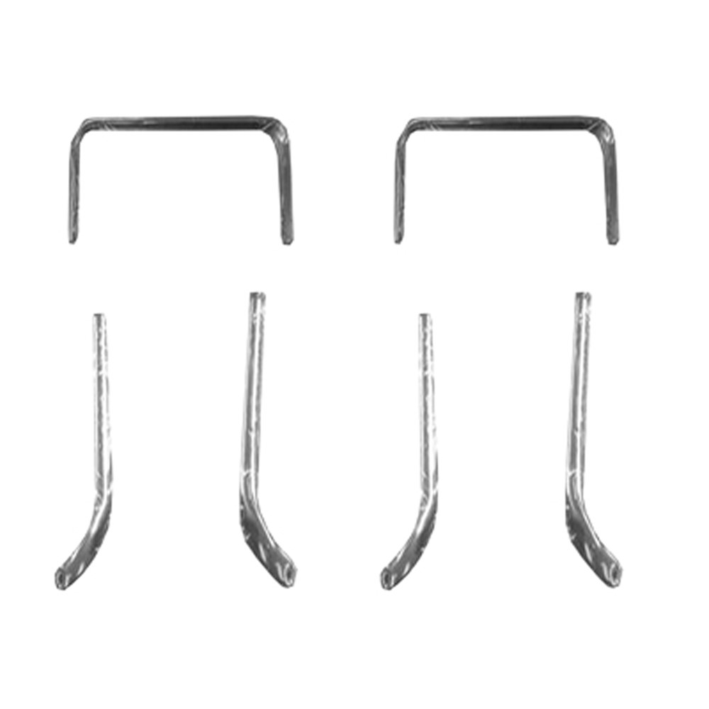 6-Piece Chrome Curved Type Bucket Seat Frame Moulding Set For 1962-1965 Bel Air Biscayne Impala