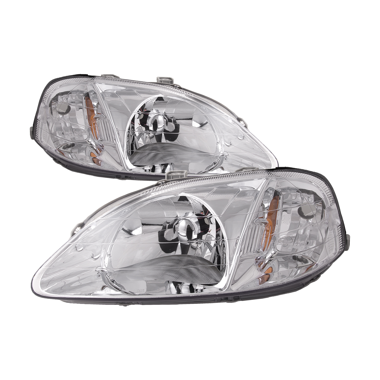Headlight Set For 99-00 Honda Civic