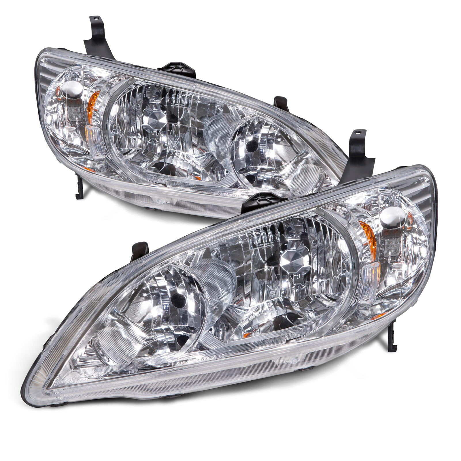 Headlight Set For 04-05 Honda Civic