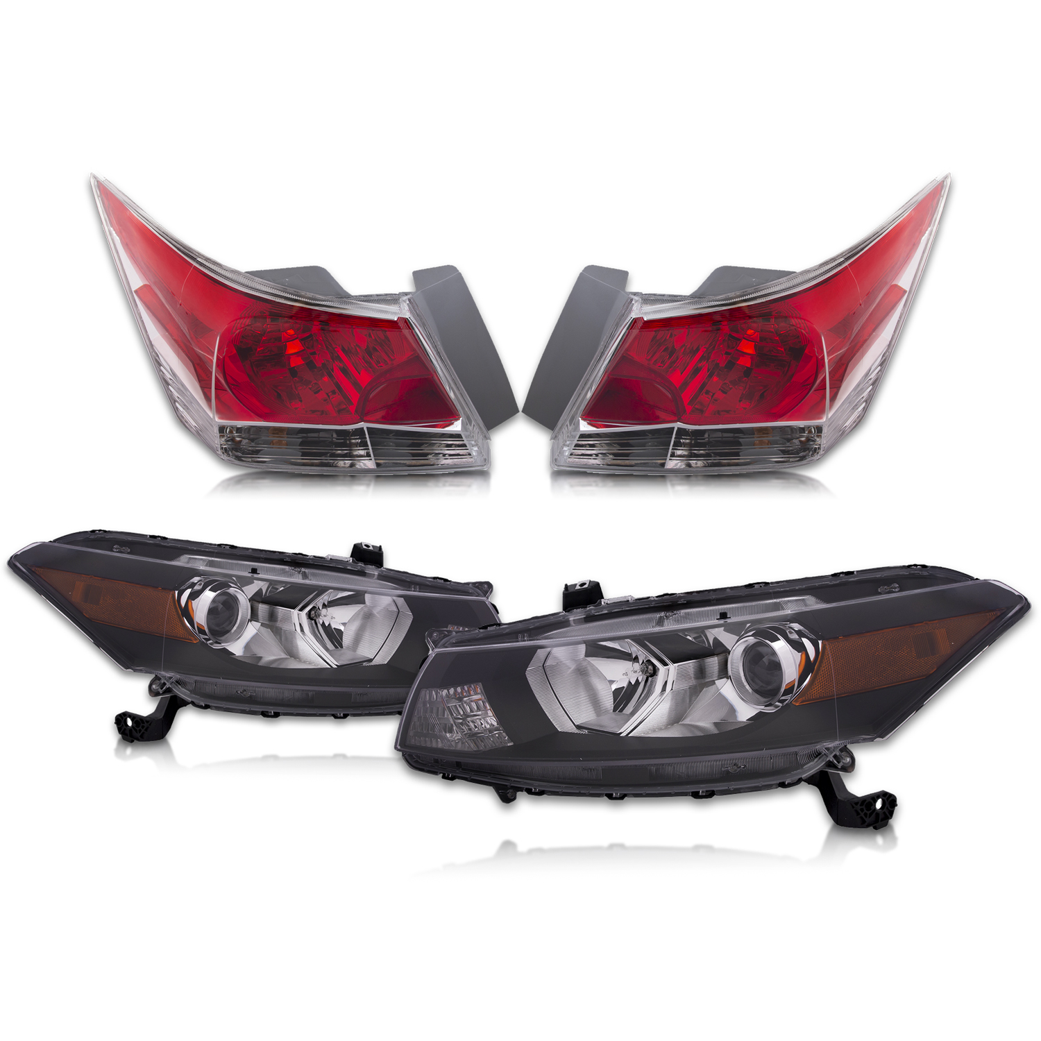 Headlight Set For 08-10 Honda Accord