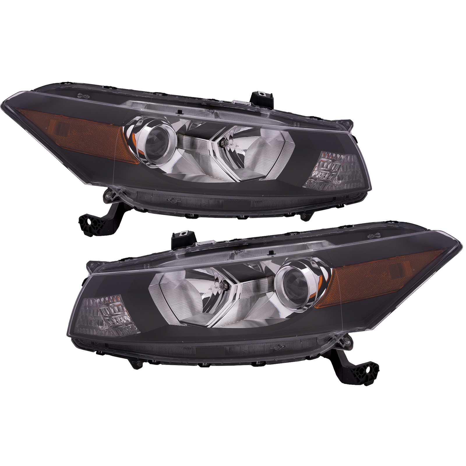 Headlight Set For 08-10 Honda Accord; CAPA Certified