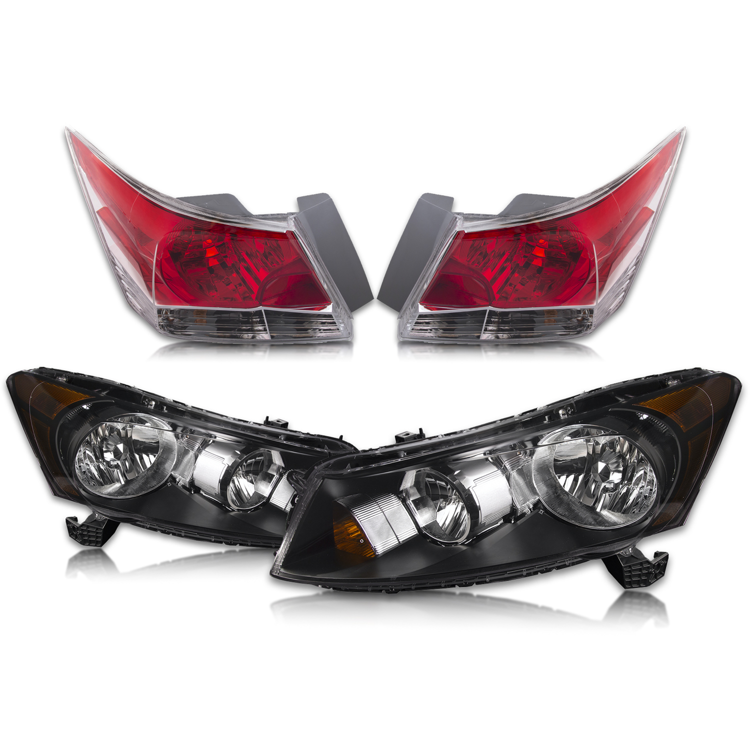 Headlight Set For 08-12 Honda Accord