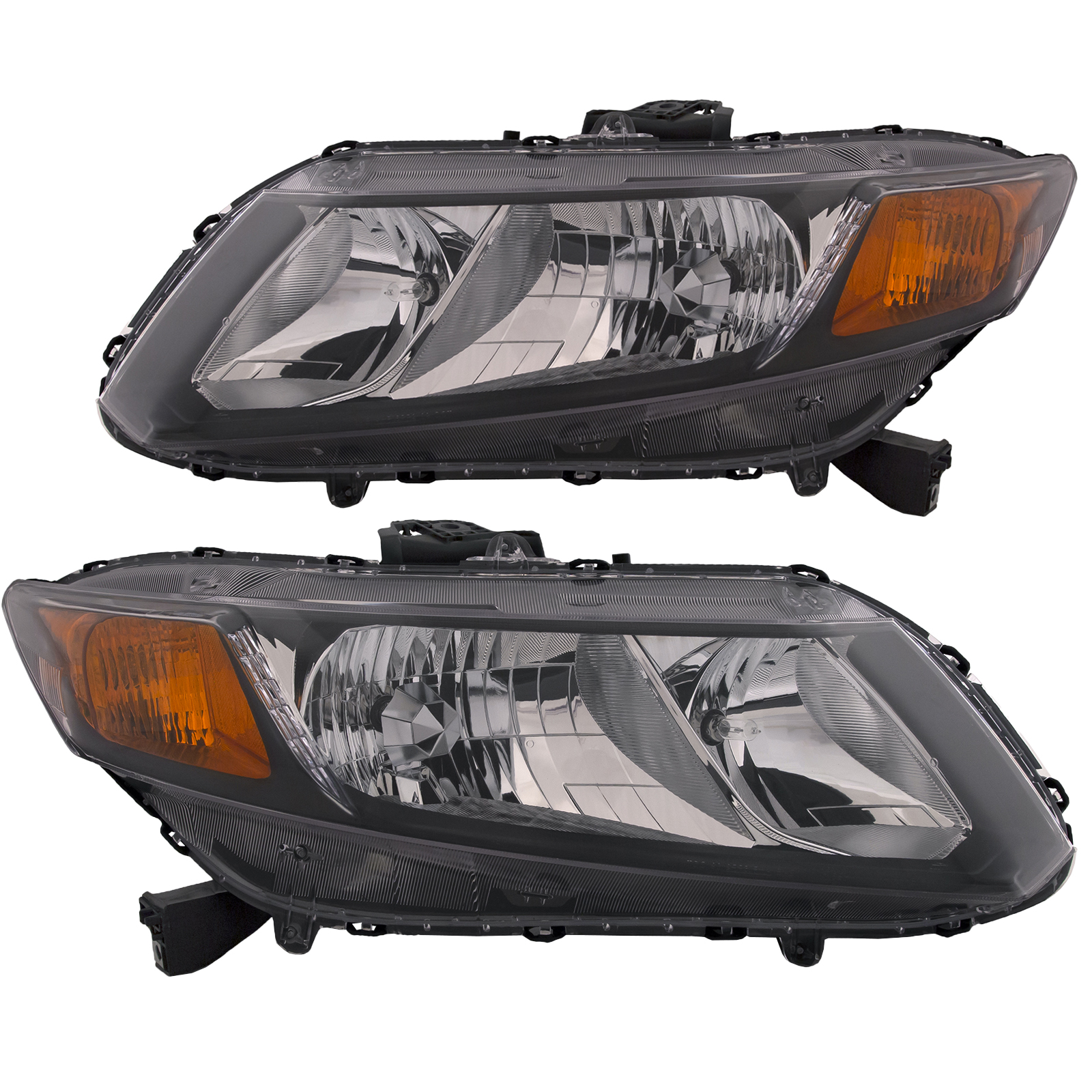 Headlight Set For 12 Honda Civic; CAPA Certified