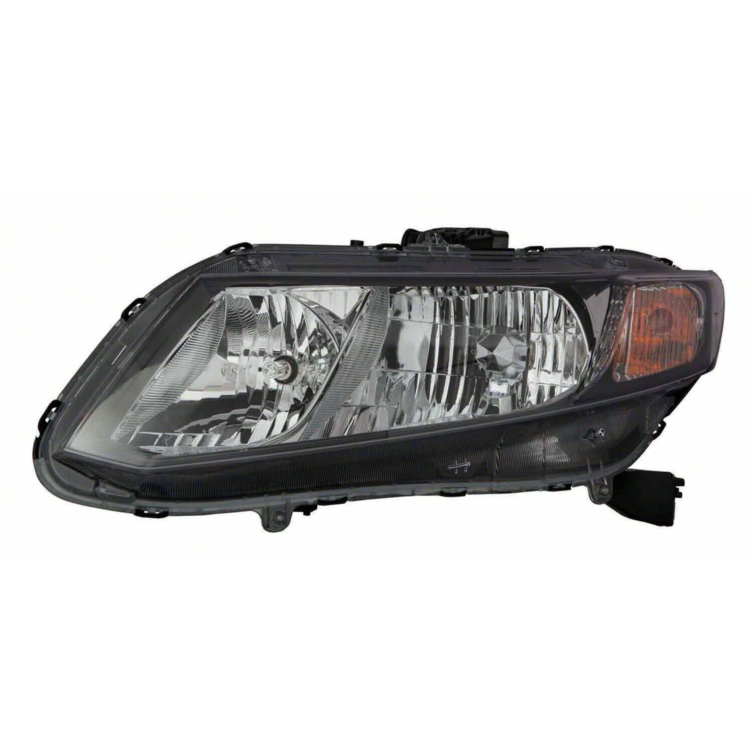 Left Driver Side Headlight For 13-15 Honda Civic; CAPA Certified