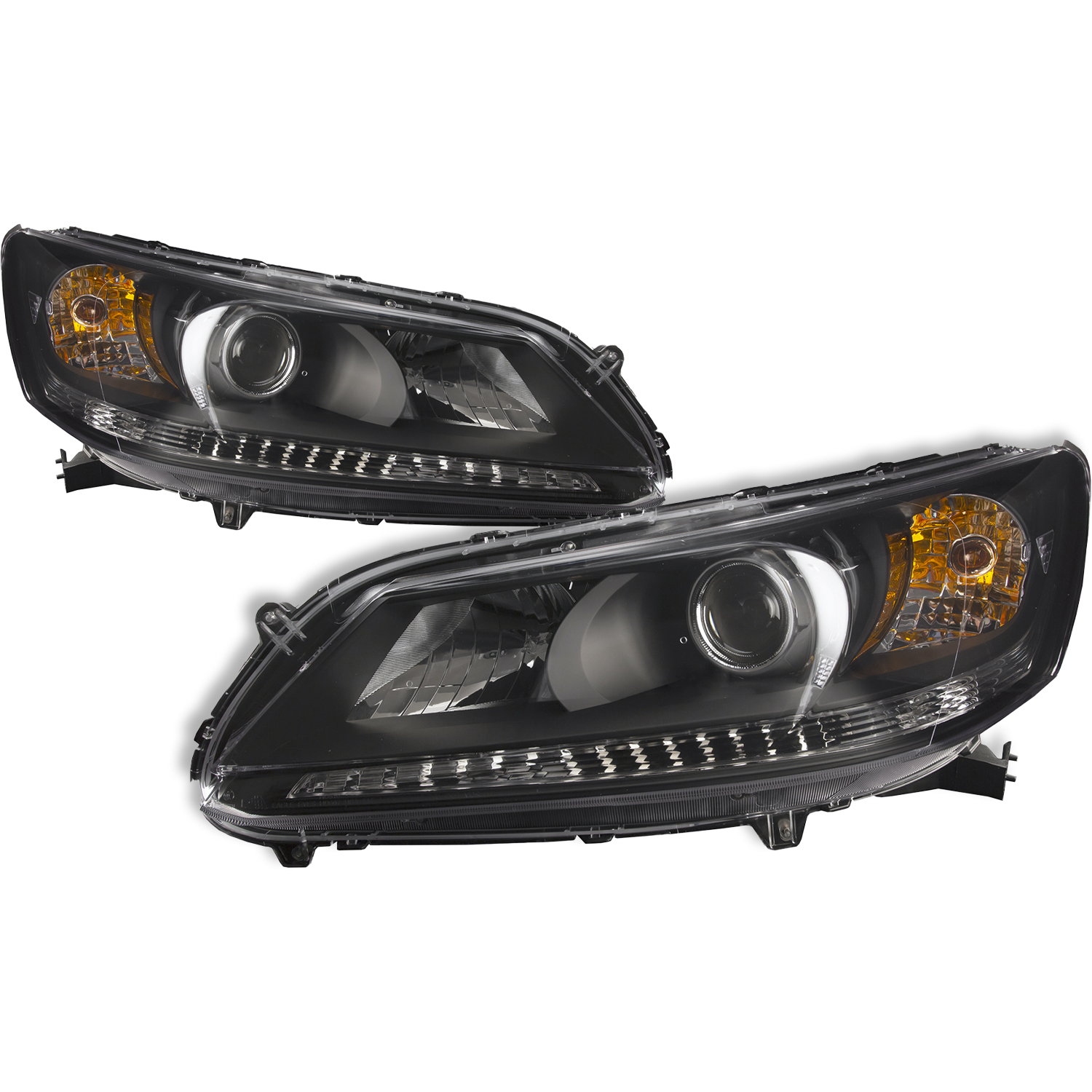 Headlight Set For 13-15 Honda Accord; CAPA Certified