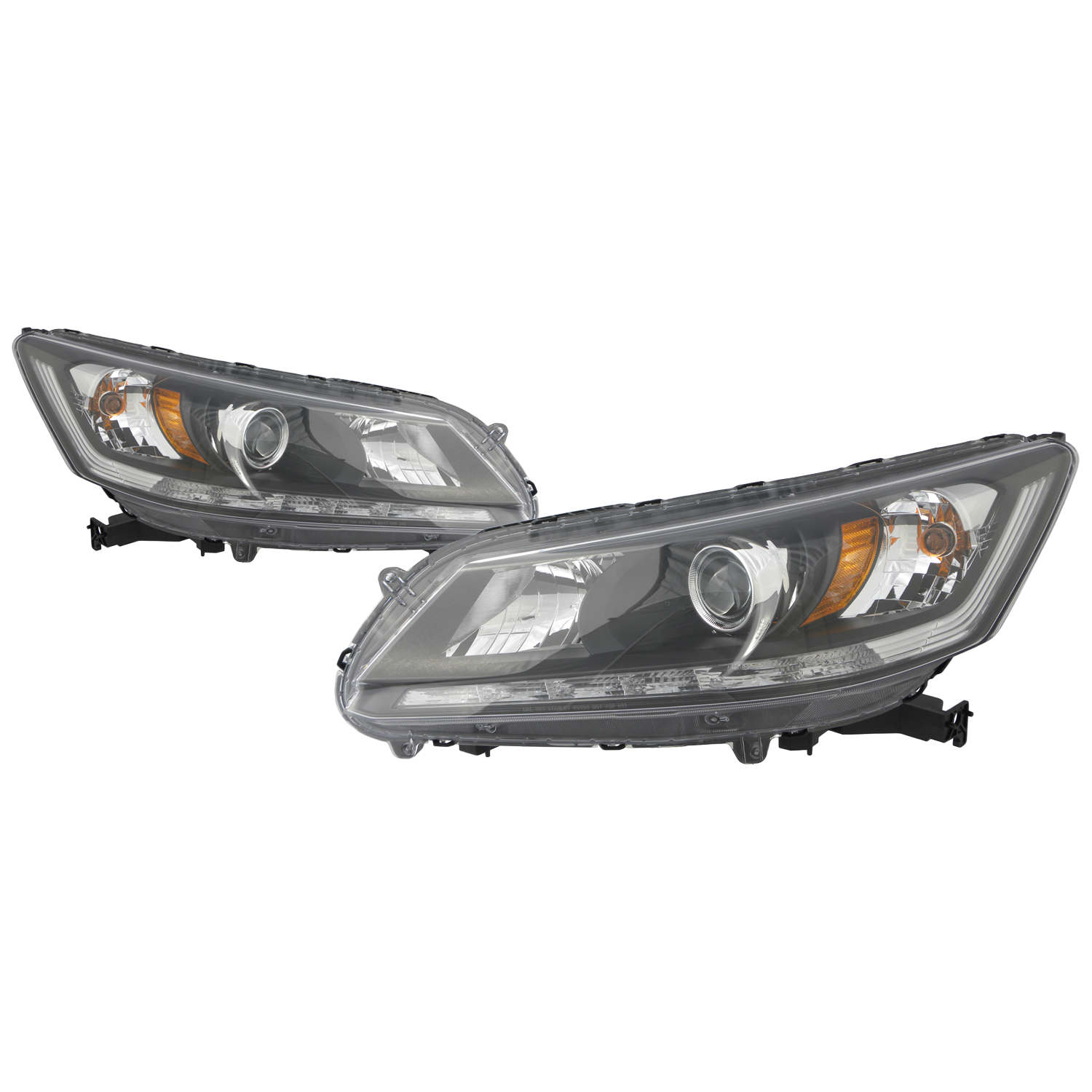Headlamp Set For 13-15 Honda Accord; CAPA Certified