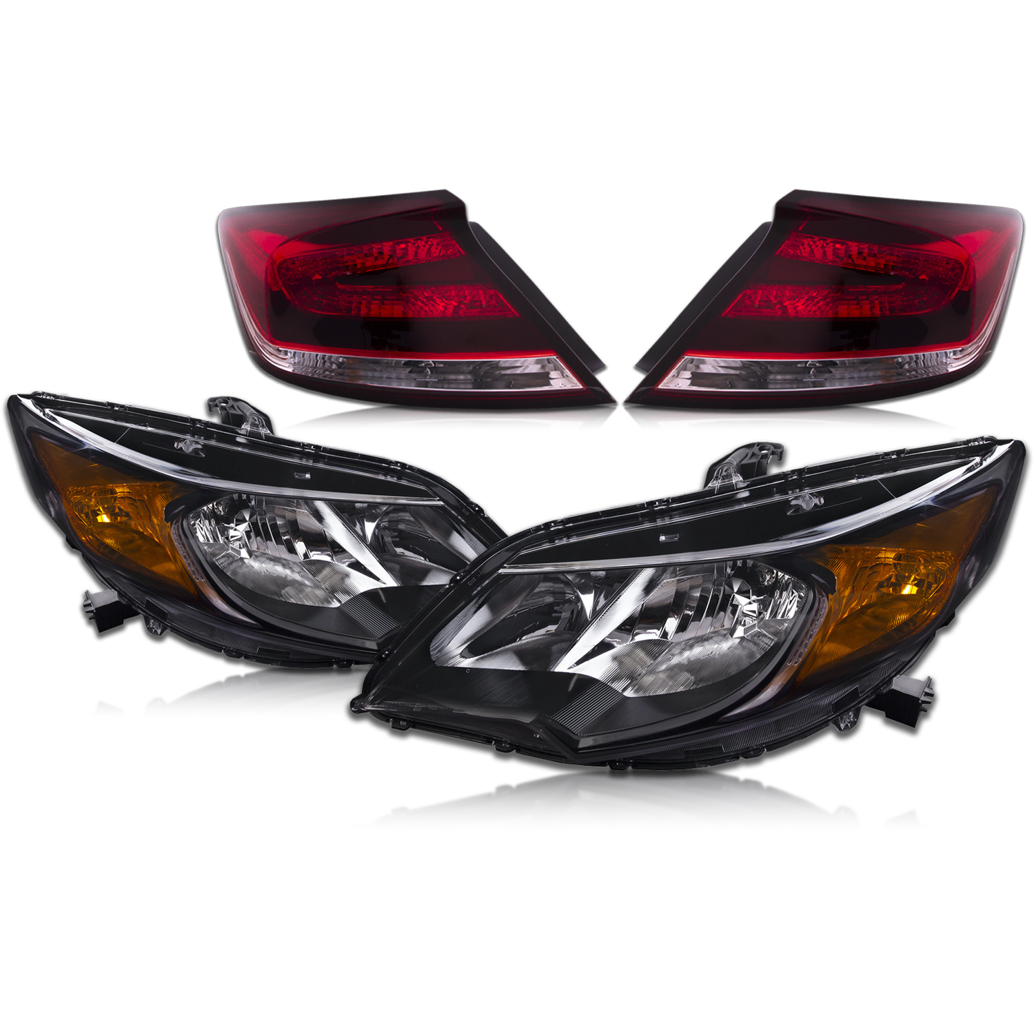 Headlight Set For 14-15 Honda Civic