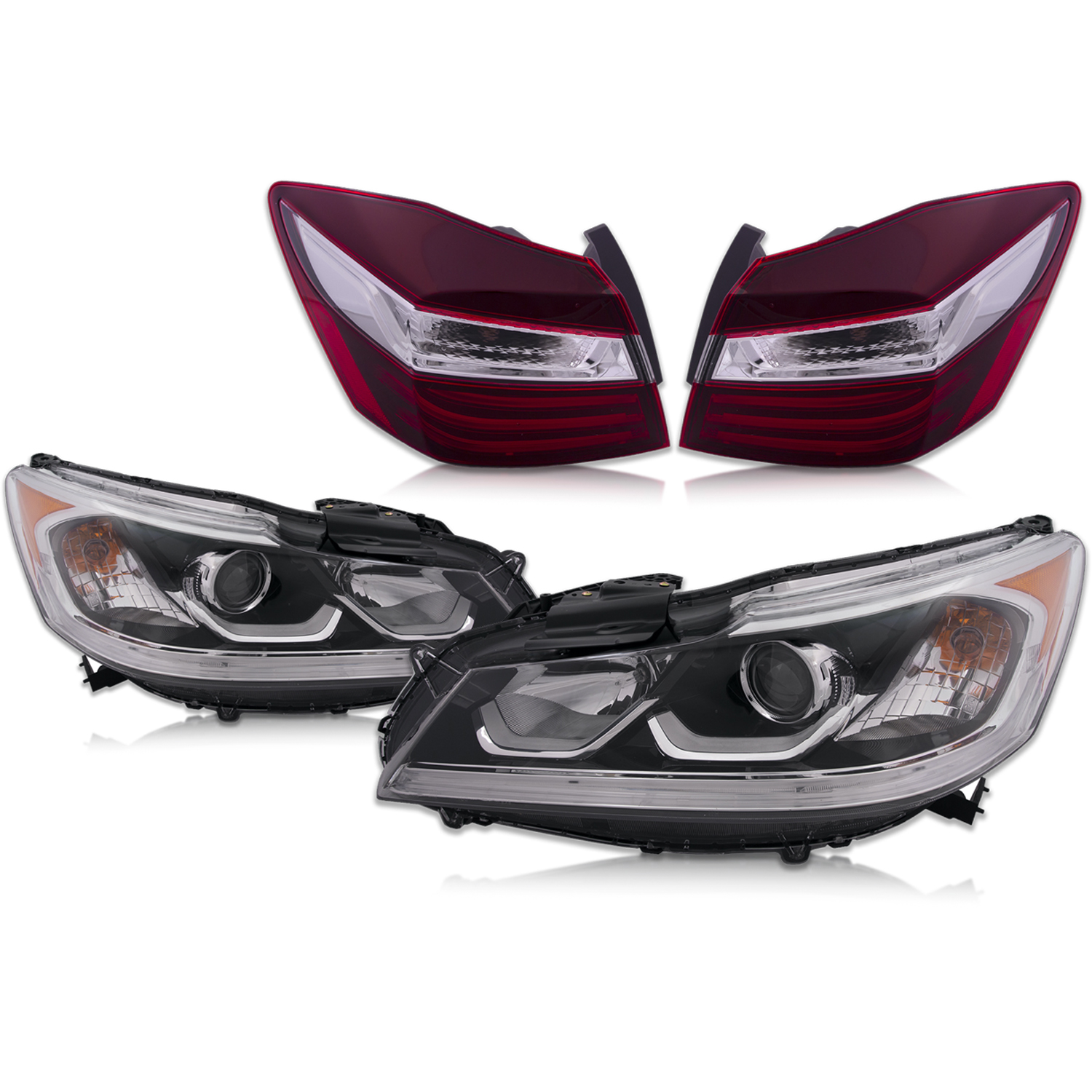 Headlight Set For 16-17 Honda Accord