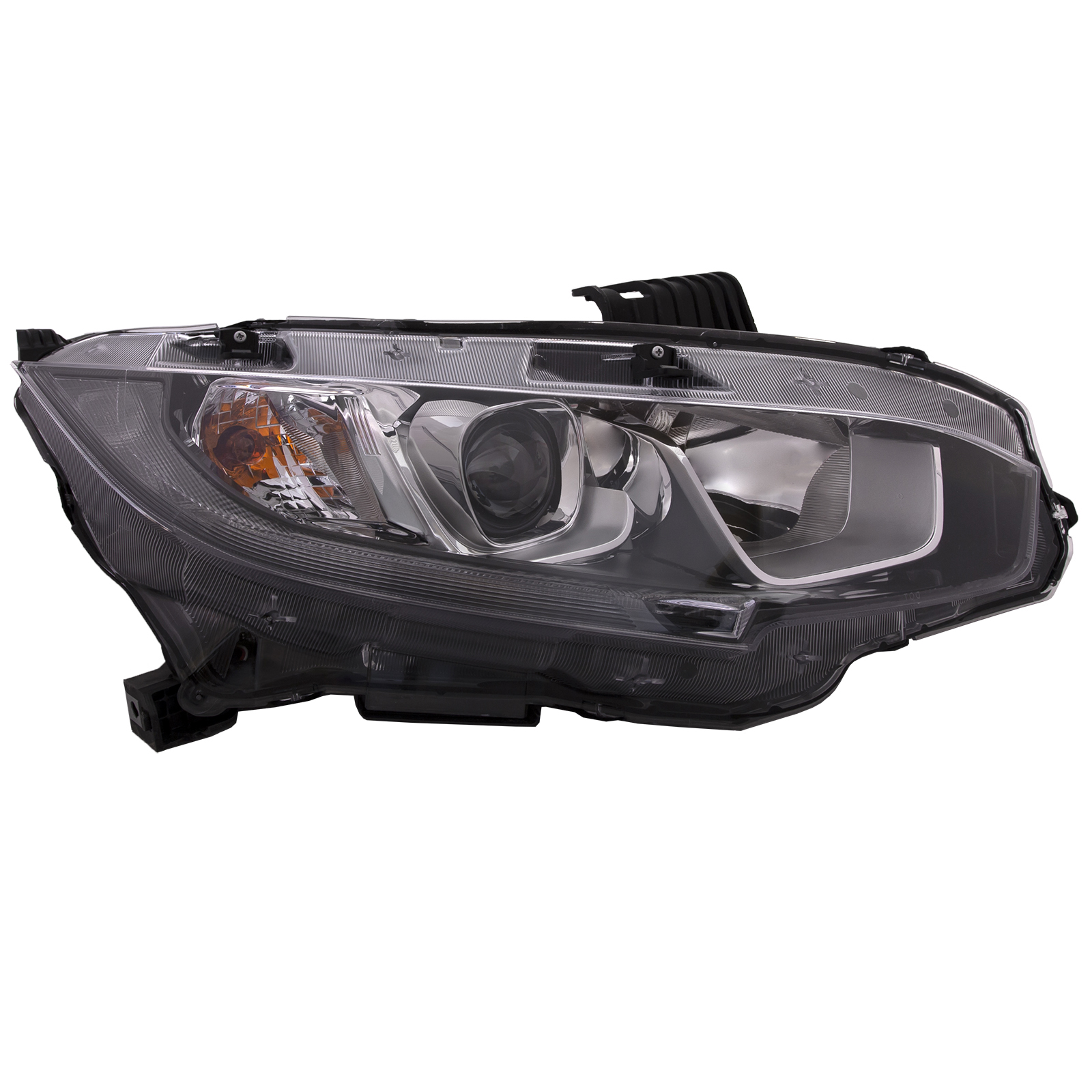 Right Passenger Side Headlight For 16-20 Honda Civic; CAPA Certified