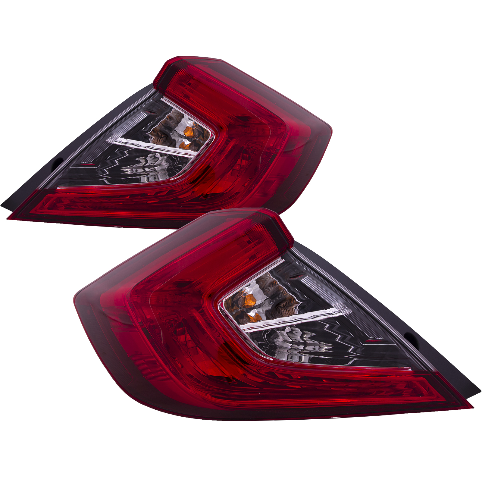 Tail Light Set For 16-21 Honda Civic; CAPA Certified