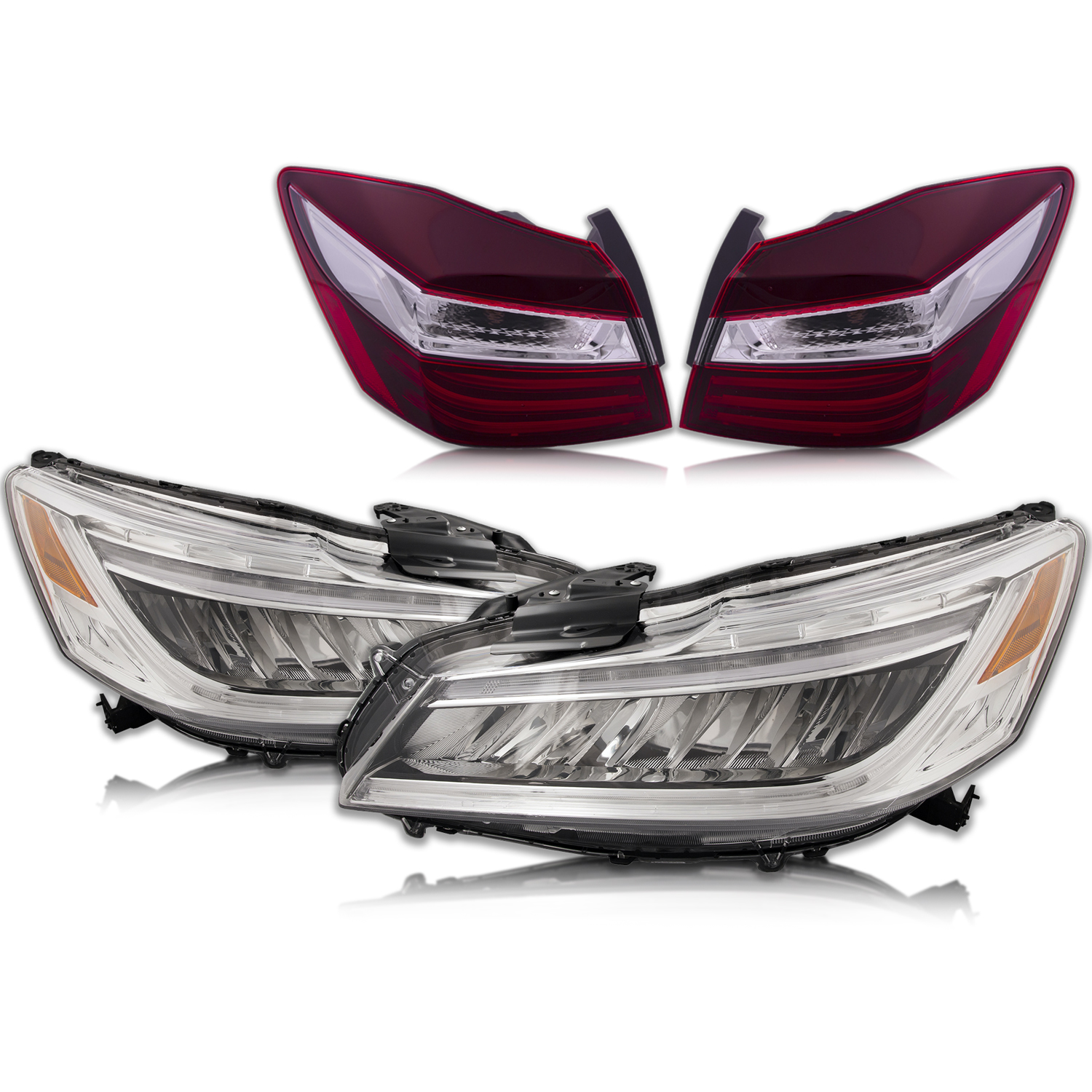 Headlight Set For 16-17 Honda Accord