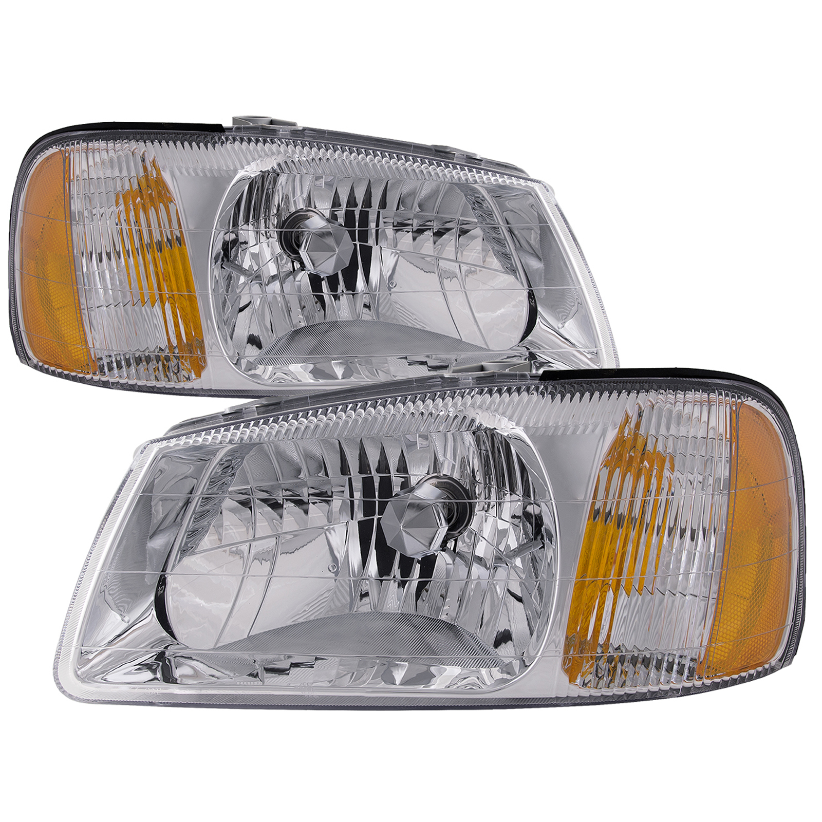 Headlight Set For 00-02 Hyundai Accent
