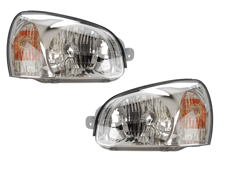 Headlight Set For 01-03 Hyundai Santa Fe