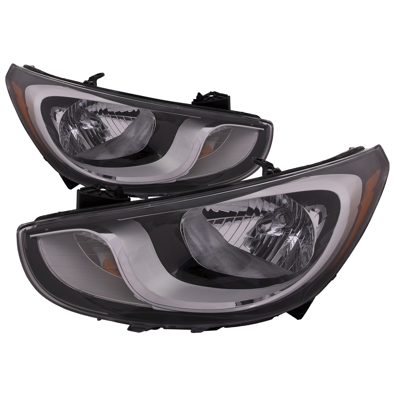 Headlight Set For 12-14 Hyundai Accent