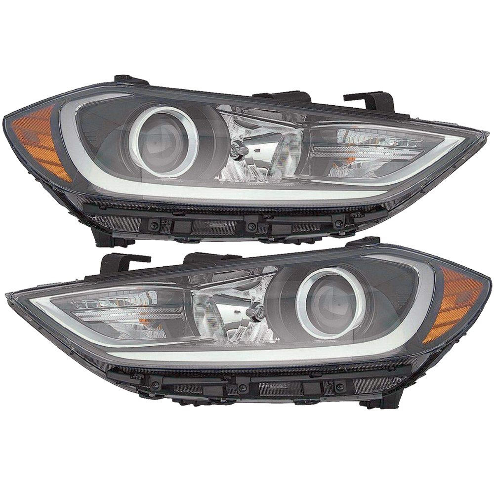 Headlight Set For 17-18 Hyundai Elantra