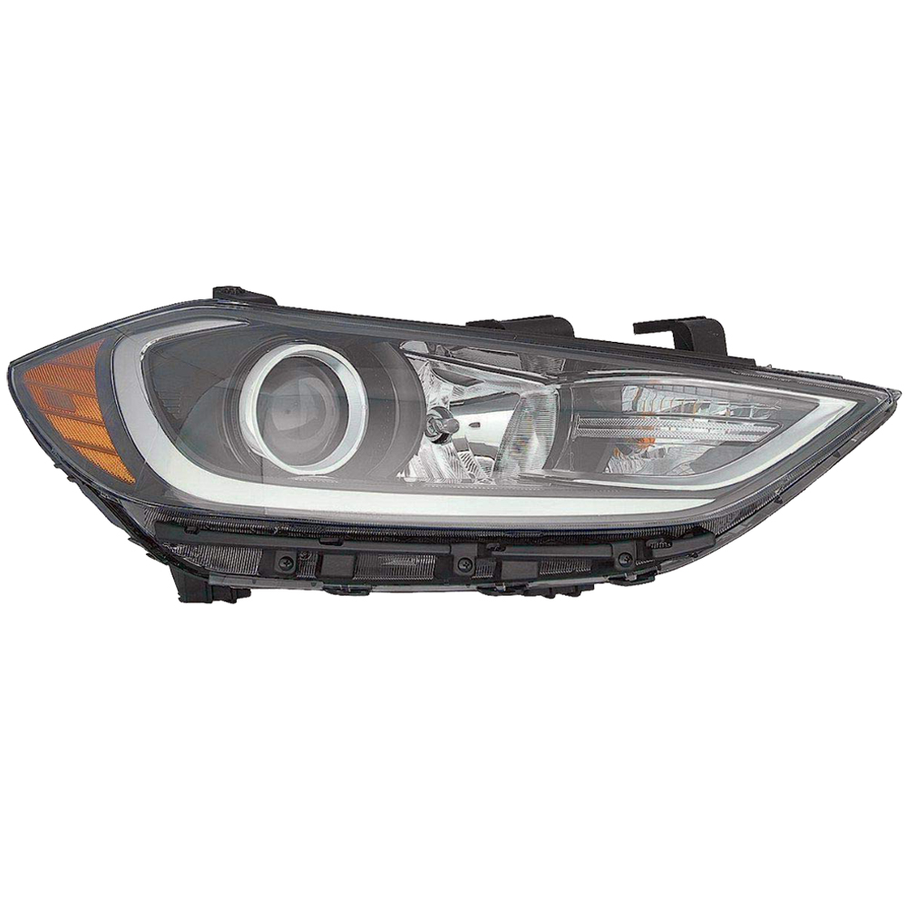 Right Passenger Side Headlight For 17-18 Hyundai Elantra