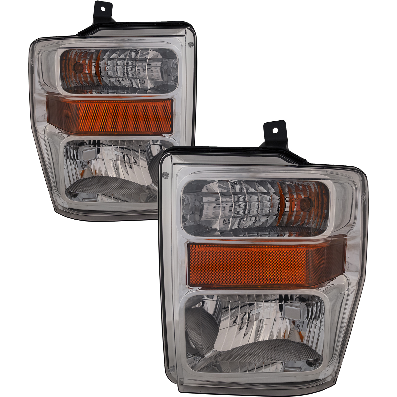Headlight Set For 08-10 Ford F-250 Super Duty, 08-10 Ford F-350 Super Duty; CAPA Certified