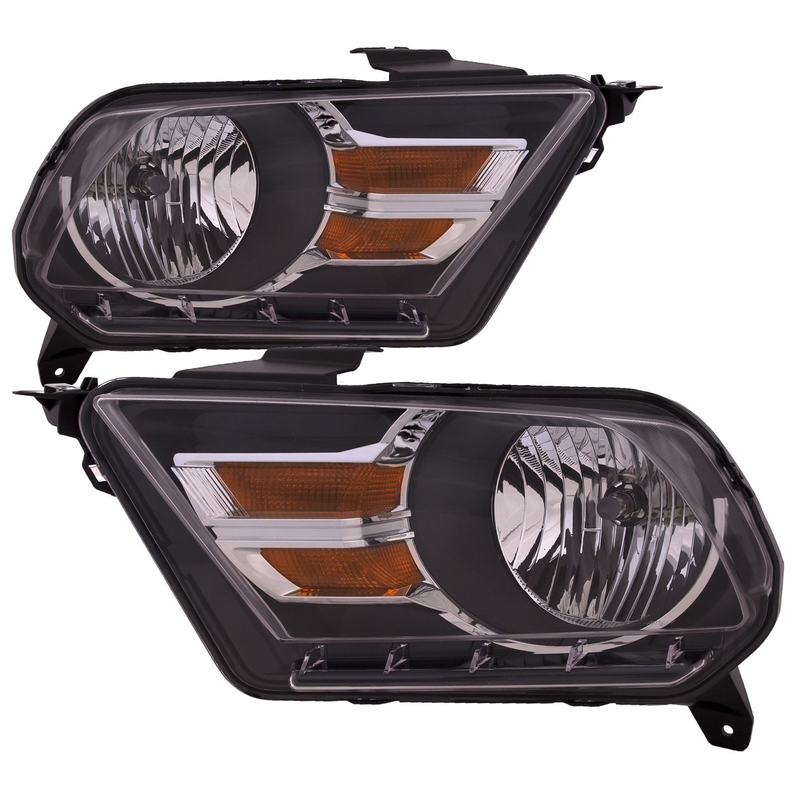 Headlight Set For 10-14 Ford Mustang; CAPA Certified