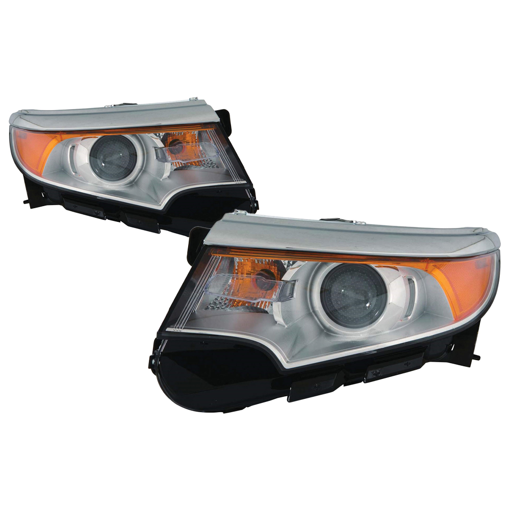 Headlight Set For 11-14 Ford Edge; CAPA Certified