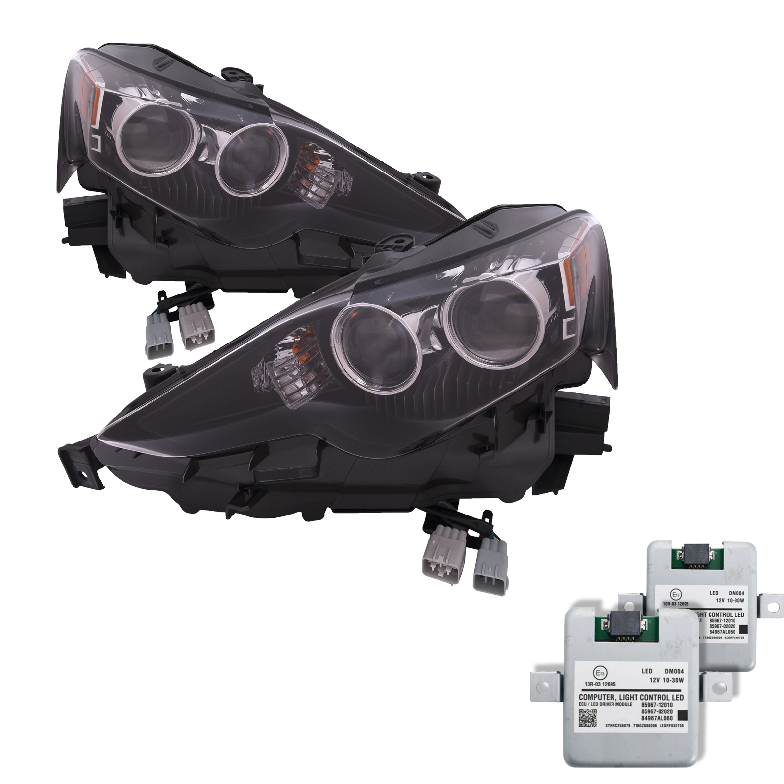 Headlight Set For 16 Lexus IS200t, 14-15 Lexus IS250, 16 Lexus IS300, 14-16 Lexus IS350