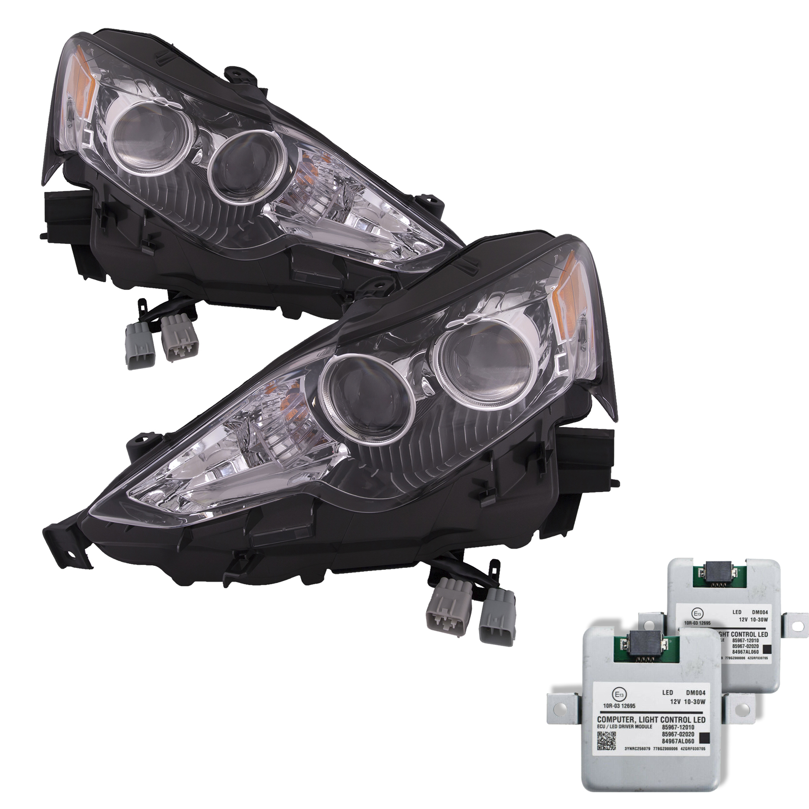 Headlight Set For 16 Lexus IS200t, 14-15 Lexus IS250, 16 Lexus IS300, 14-16 Lexus IS350