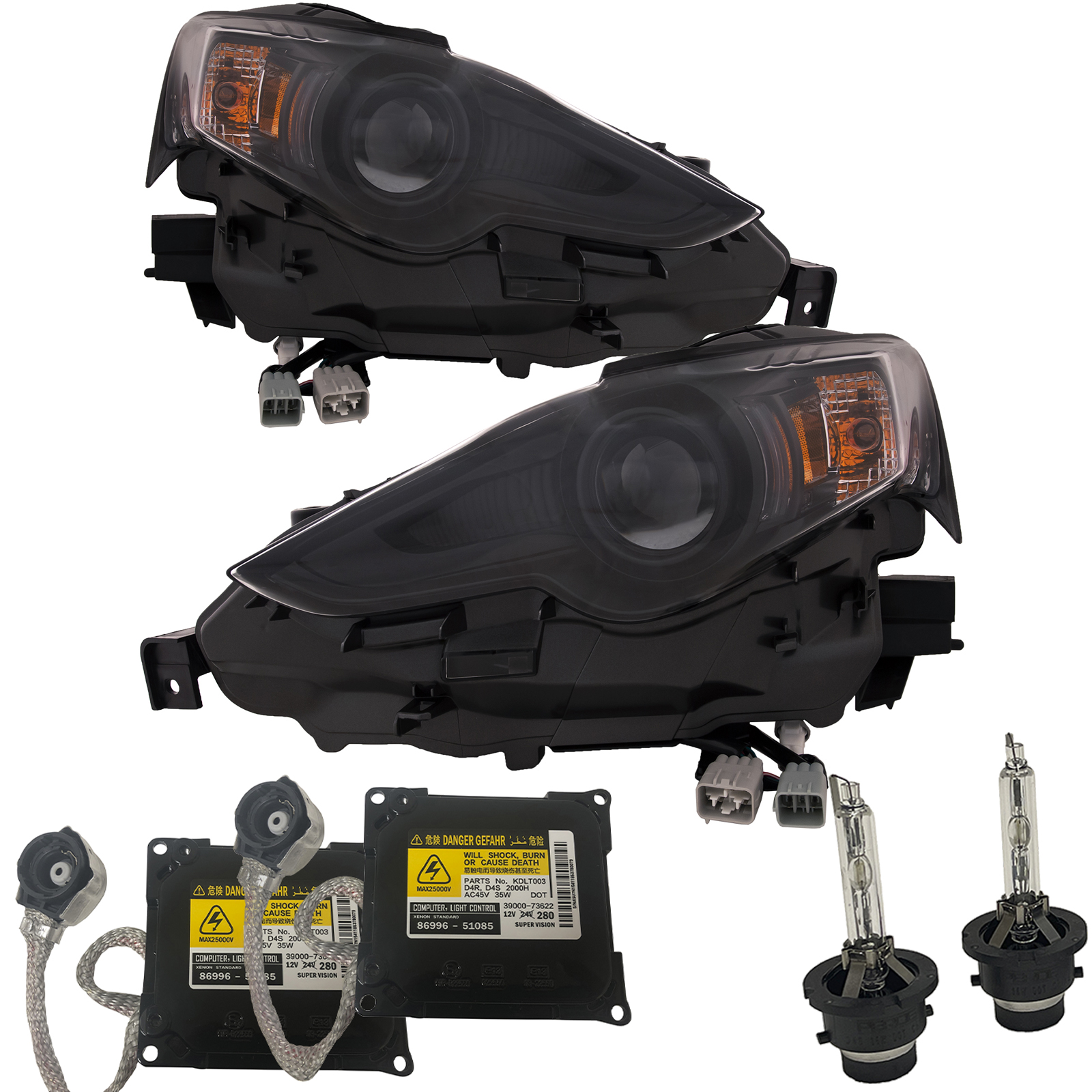 Headlight Set For 16 Lexus IS200t, 14-15 Lexus IS250, 16 Lexus IS300, 14-16 Lexus IS350