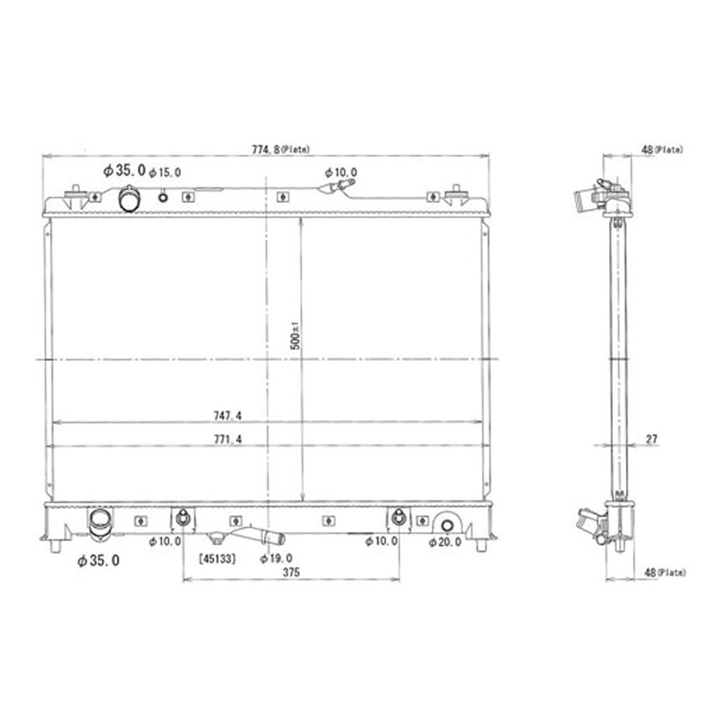 Radiator For 07-15 Mazda CX-9