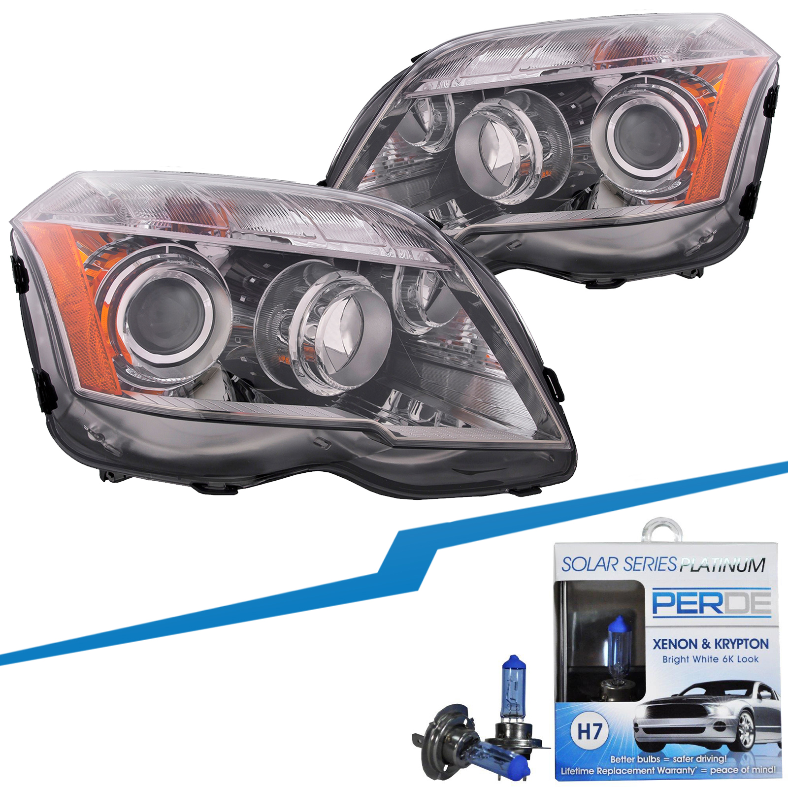 Headlight Set For 10-12 Mercedes-Benz GLK300, 10-12 Mercedes-Benz GLK350