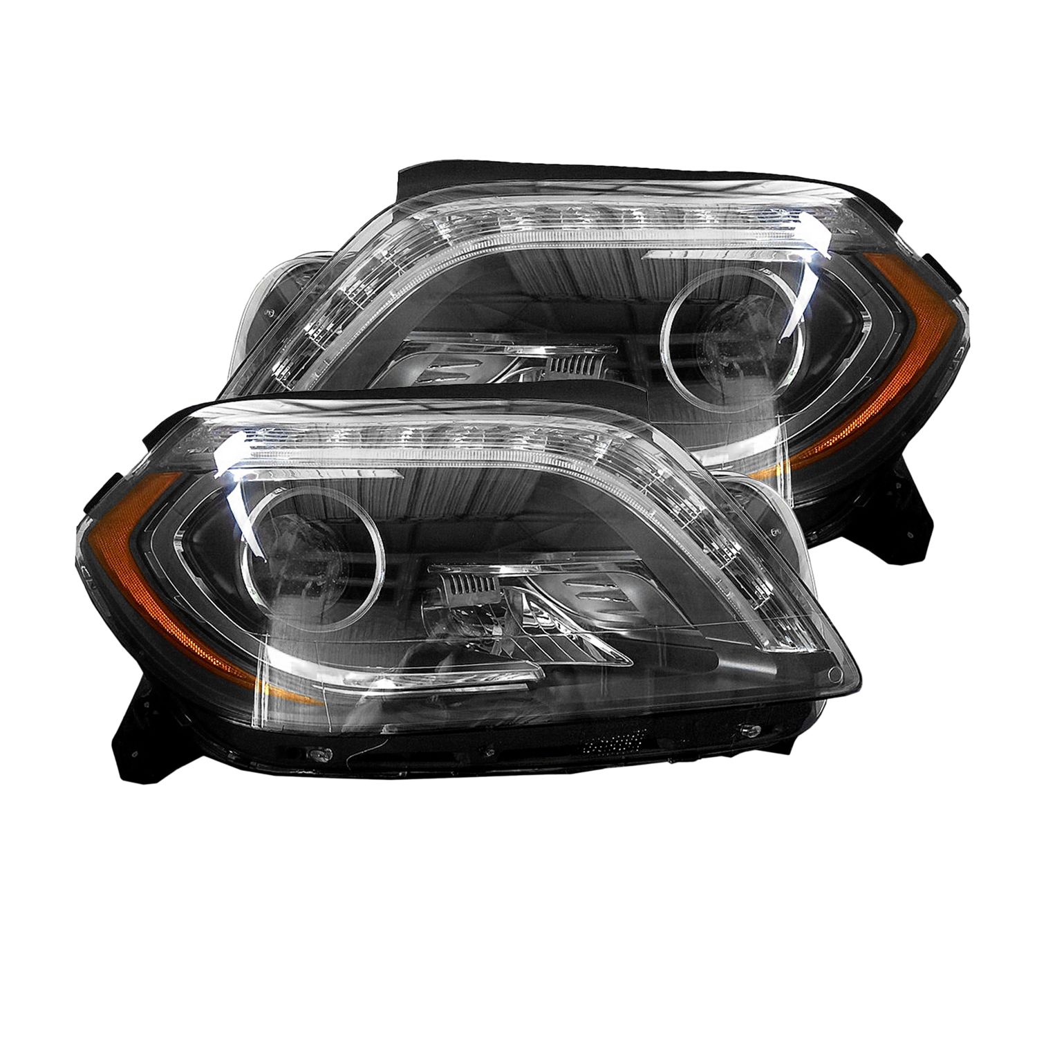 Headlight Set For 13-16 Mercedes-Benz GL350, 13-16 Mercedes-Benz GL450, 13-16 Mercedes-Benz GL550, 13-16 Mercedes-Benz GL63 AMG
