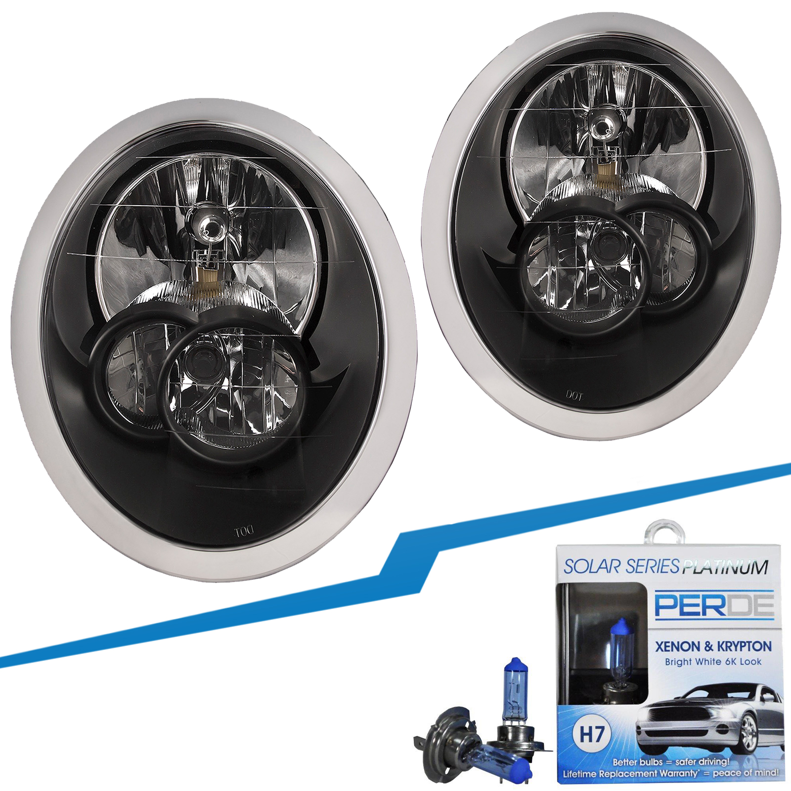 Headlight Set For 05-08 Mini Cooper