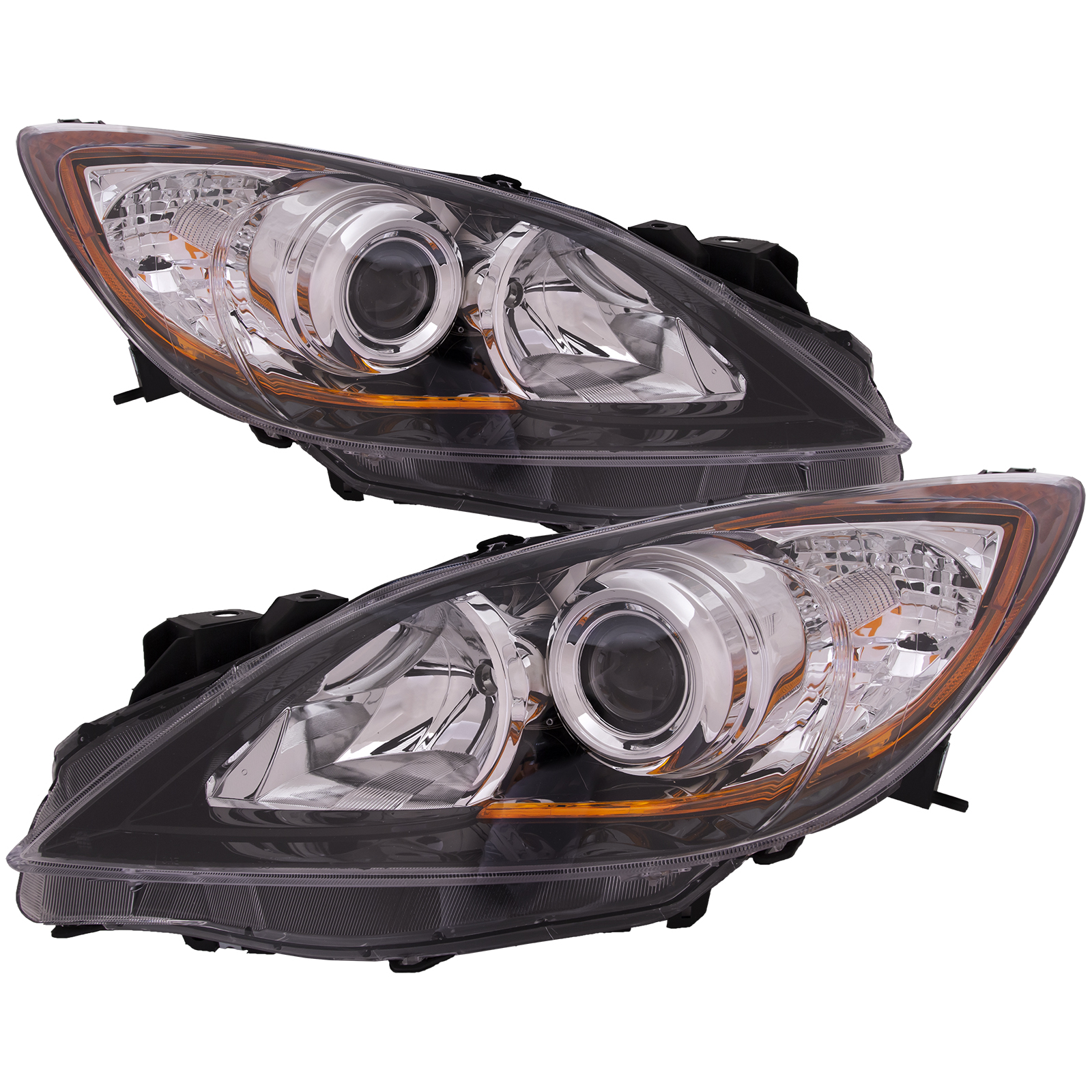Headlight Set For 10-13 Mazda 3