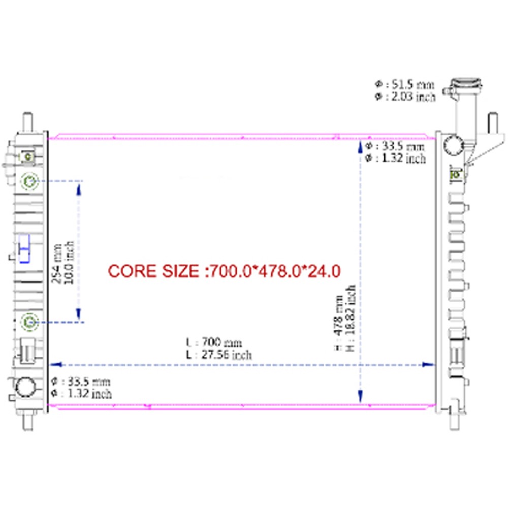 Radiator For 2007-2017 Buick Chevrolet GMC Saturn