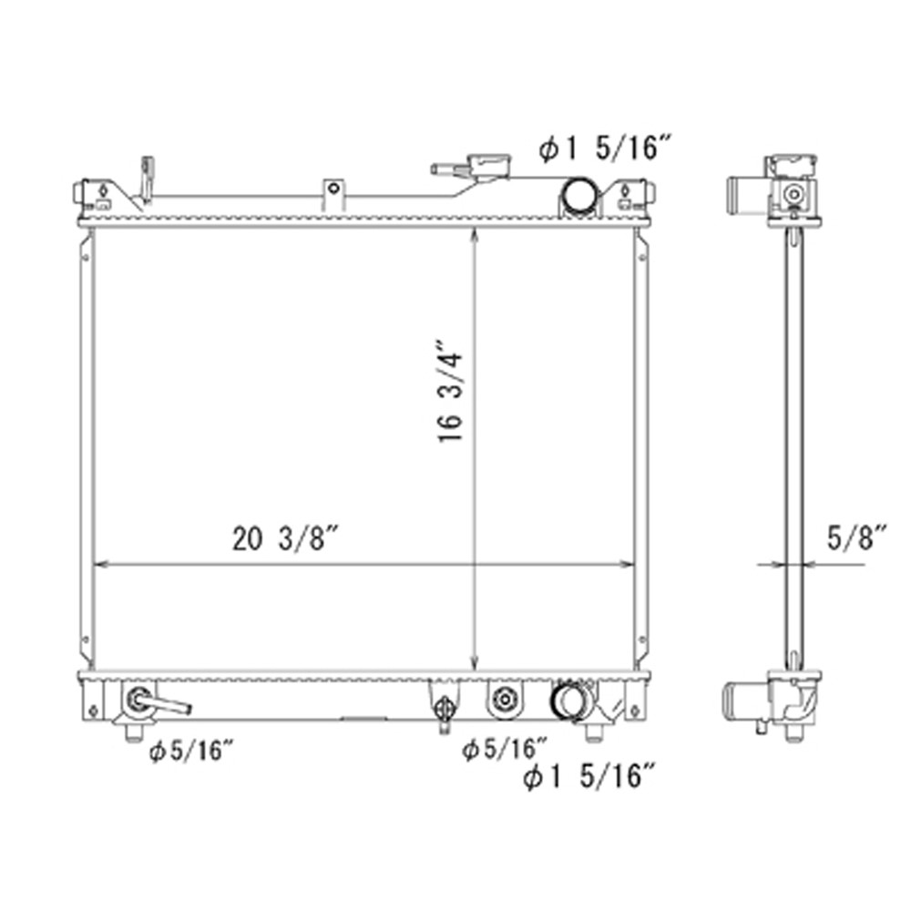 Radiator For 99-02 Chevrolet Tracker, 99-02 Suzuki Vitara
