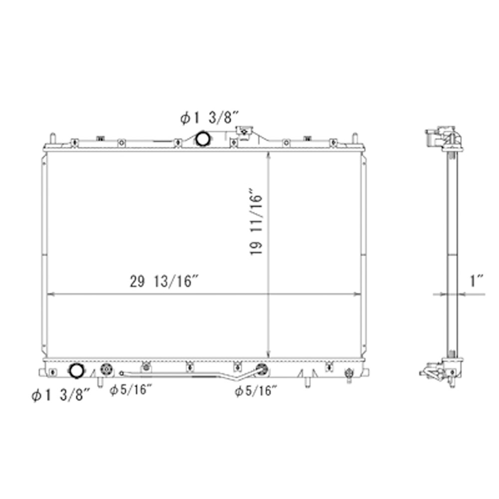 Radiator For 04-08 Mitsubishi Endeavor