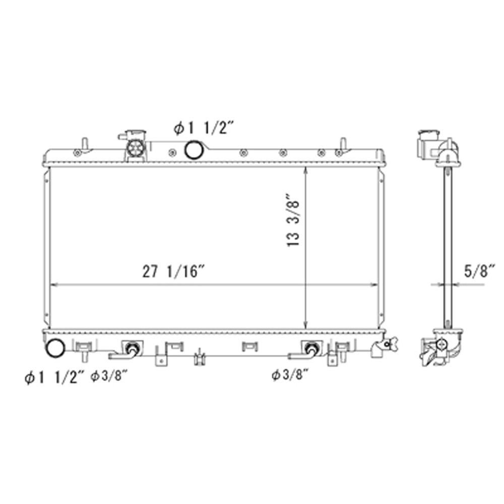 Radiator For 02-07 Subaru Impreza