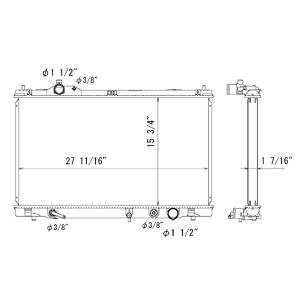 Radiator For 08-11 Lexus IS F
