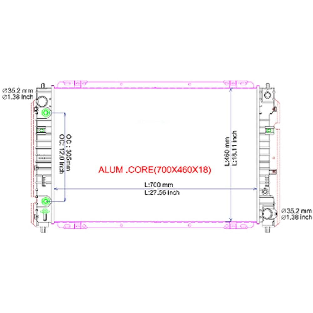 Radiator For 05-08 Ford Escape, 05-08 Mazda Tribute, 05-08 Mercury Mariner