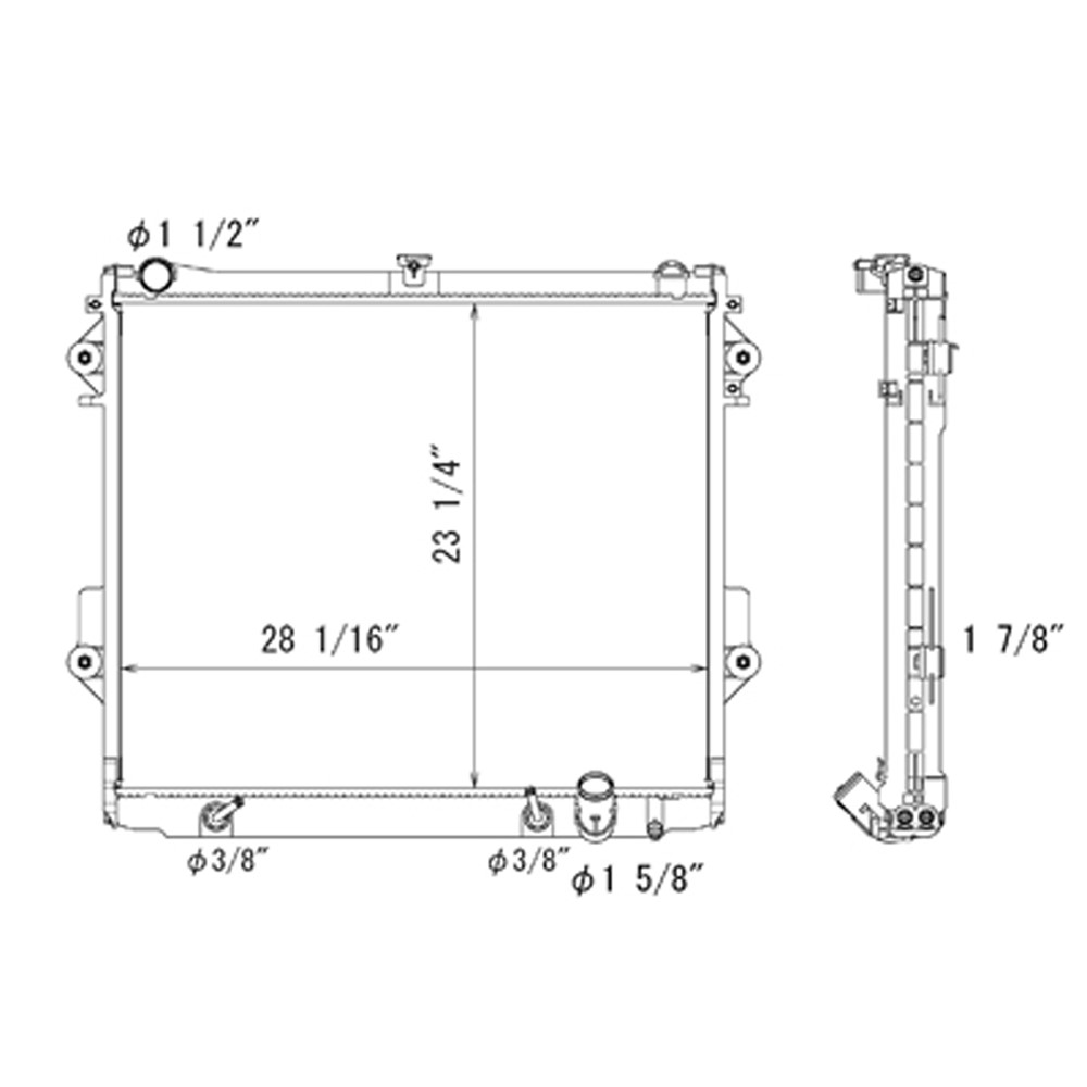 Radiator For 10-21 Lexus LX570, 08-20 Toyota Land Cruiser