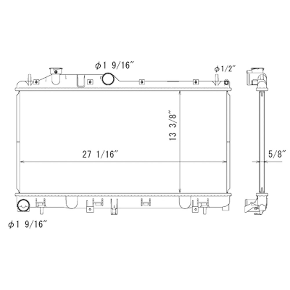 Radiator For 08-14 Subaru Impreza