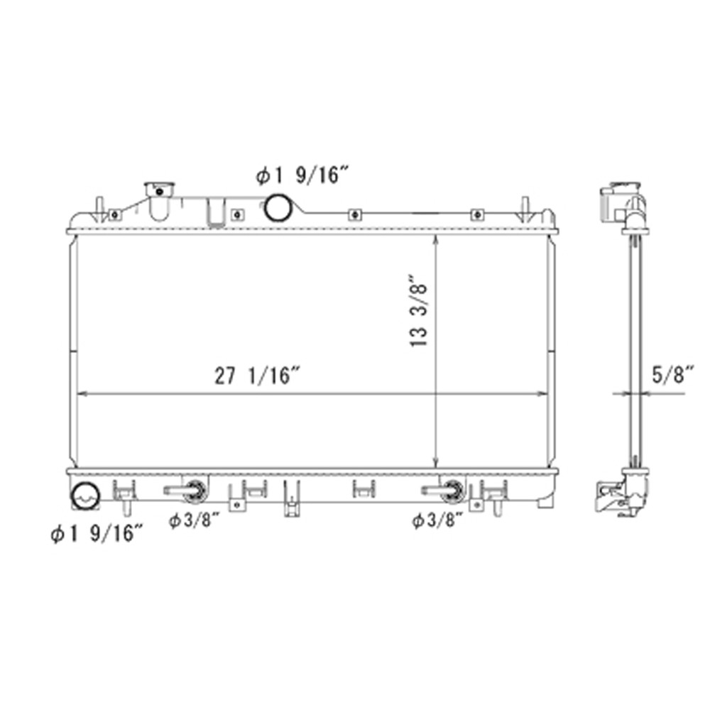 Radiator For 16-17 Subaru Crosstrek, 09-13 Subaru Forester, 13-15 Subaru XV Crosstrek