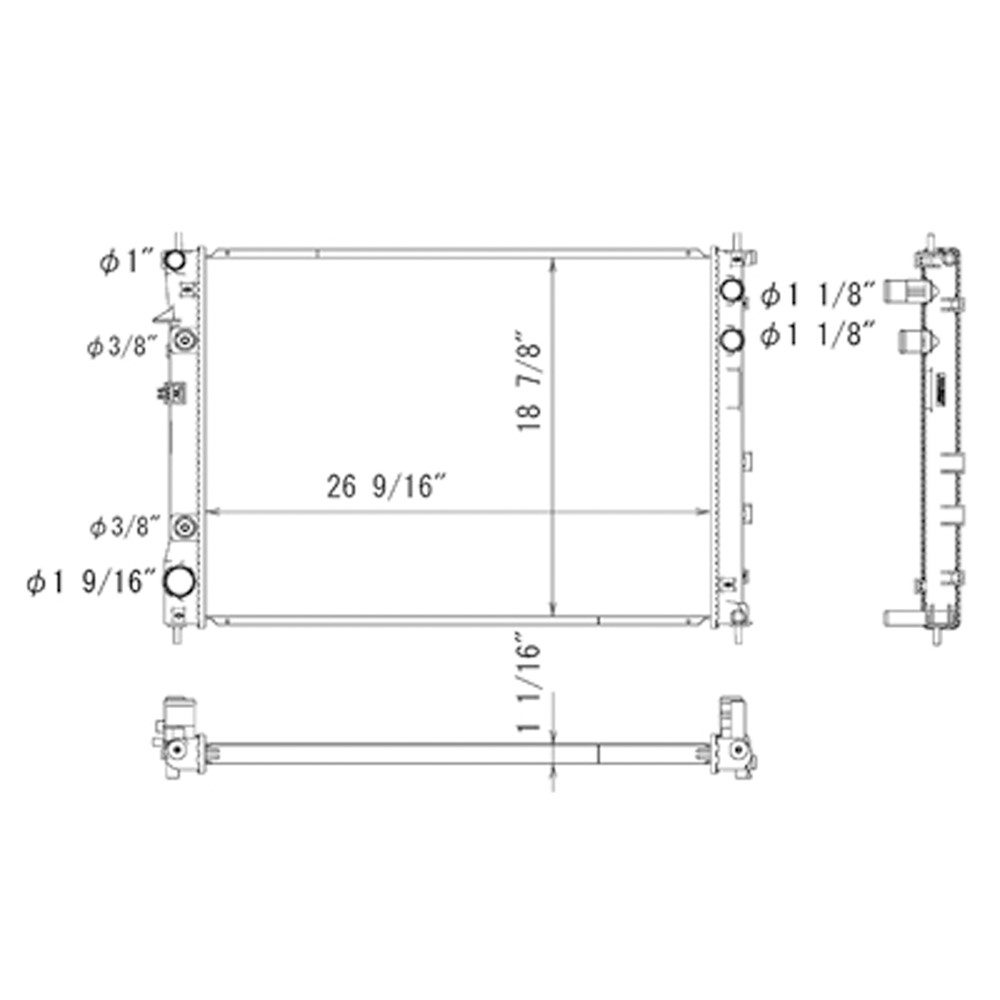 Radiator For 06-07 Subaru B9 Tribeca, 08-14 Subaru Tribeca
